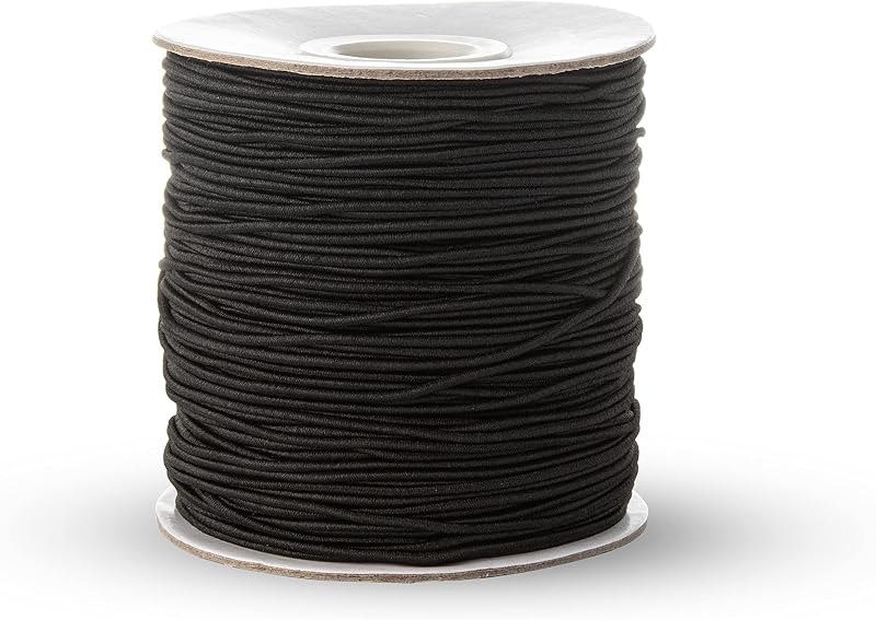 Realm Elastic Cord Black White 1mm 1.5mm 2mm 3mm Craft Stringing