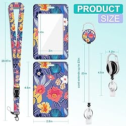 Plifal ID Badge Holder with Lanyard and Retractable