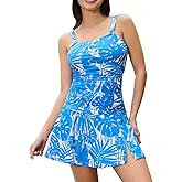 LOPIPILIU Ruched Tummy Control Tankini Swimsuits for Women's Bathing Suit 2025 with High Waisted Swim Skirt Swimwear