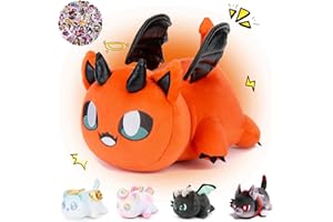 KOWSI® 61-PCS - 11-inches Demon Cat Plush + 60-Sticker - Meemaows Popular Cat Plush Collection - 100% Polyester Plushie Pillow Embroidered - Soft Stuffed Animal Collectible (Demon Cat)