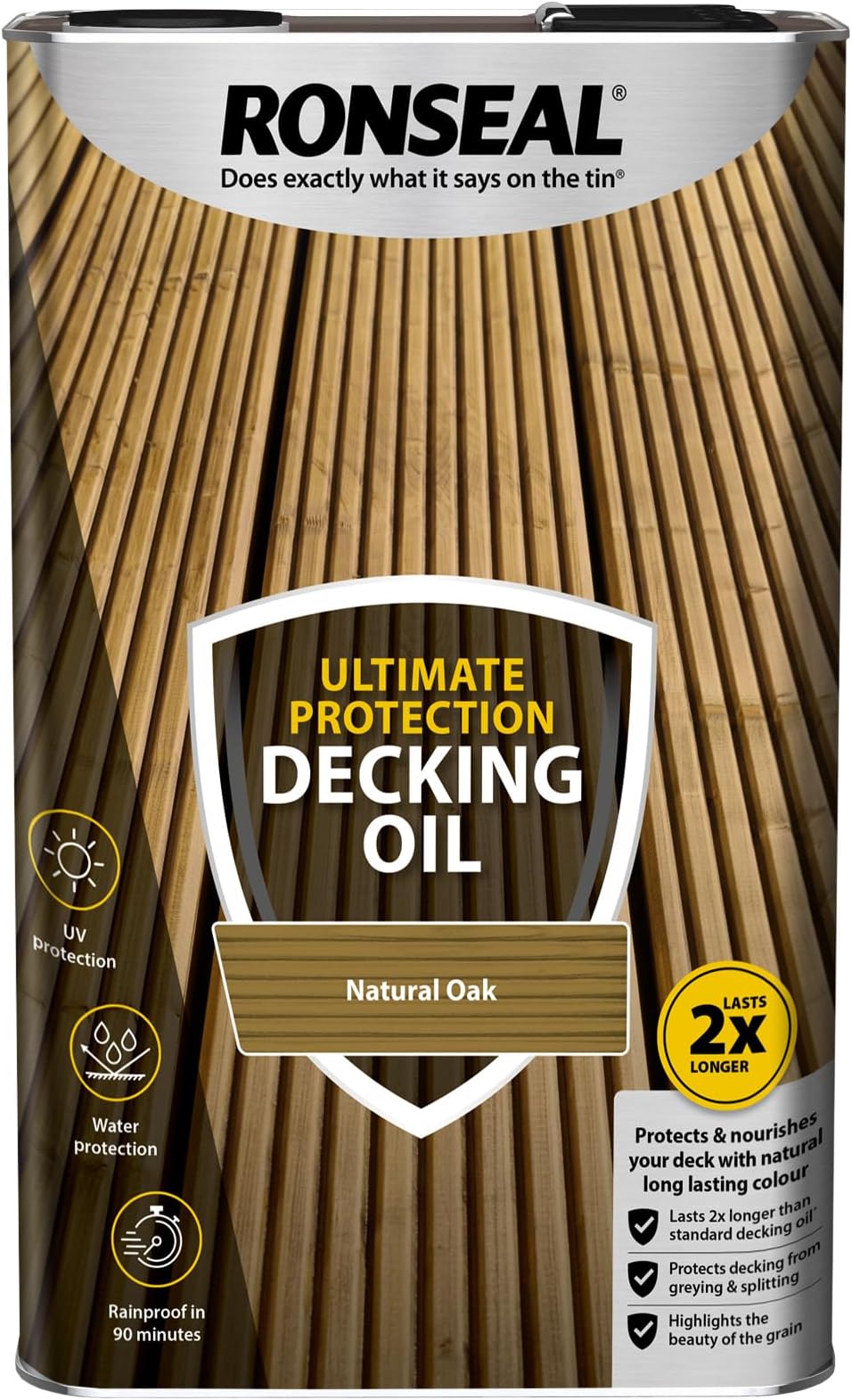 Ronseal Ultimate Protection Decking Oil Natural Oak 5L