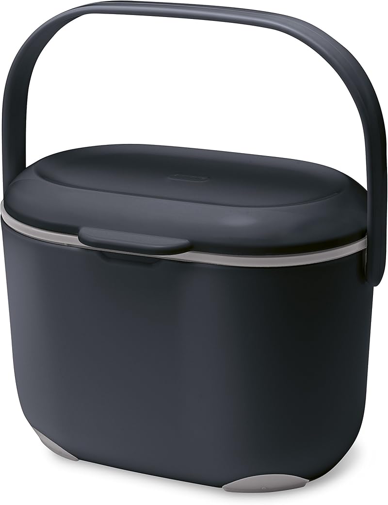 Addis 515630 2.5 Litre Kitchen Compost Caddy Black Grey