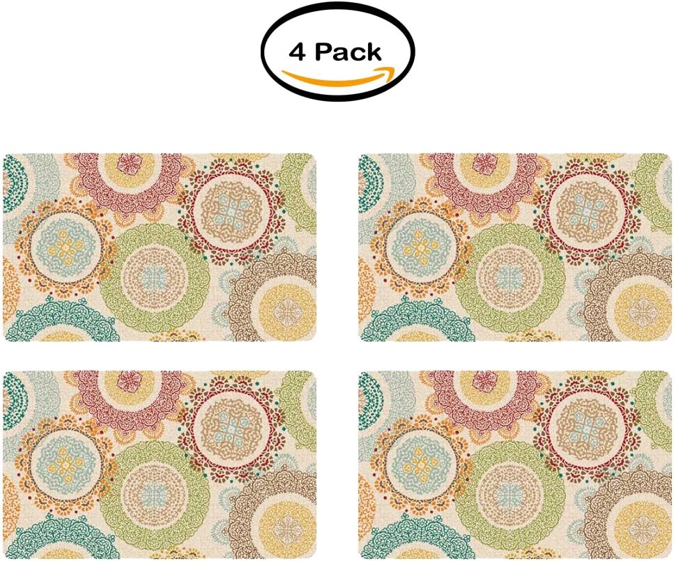 Pack Of 4 Bhg Lacemedallion Cc Amazon Co Uk Kitchen Home