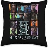 Mortal Kombat 2 Character Squares Throw Pillow