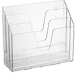 Acrimet Horizontal Triple File Folder Organizer (Crystal Color)