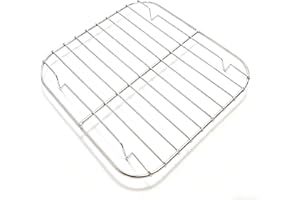 SHRANDI Crisper Rack Compatible with Air Fryer 2.5QT & 4QT Glass, Food Grade SUS304 Stainless Steel, Dishwasher Safe, Silver