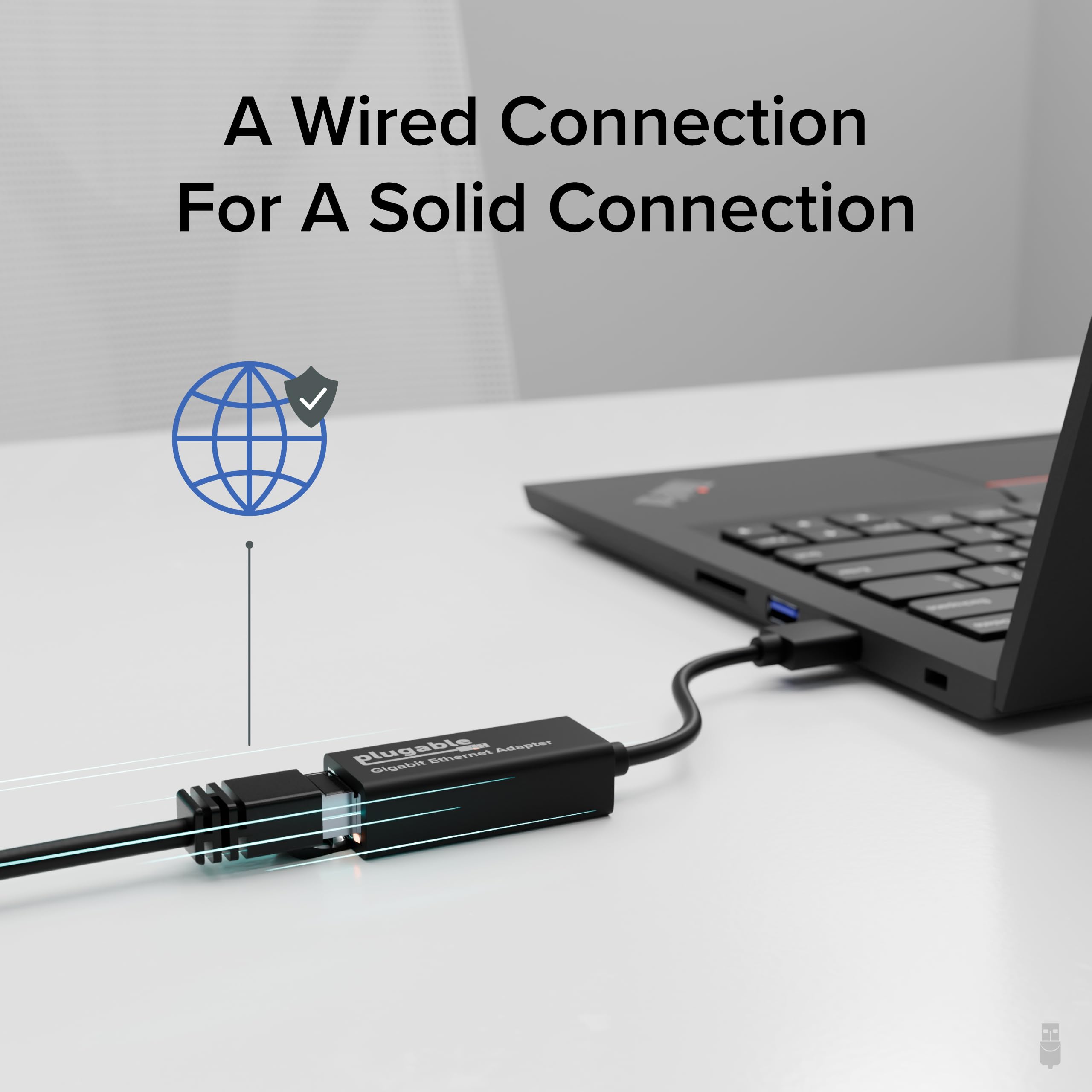 Plugable USB to Ethernet Adapter, USB 3.0 to Gigabit Ethernet, Compatible with Windows 11, 10, 8.1, 7, XP, macOS, Linux, Chrome OS