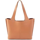 HOBO Women's Vida Leather Tote Bag | Center Floating Pocket, Zip Closure, Fits 15 Inch Laptop, Everyday Size