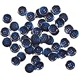 80 Large 3/4 inch Blue Buttons - Navy Blue Resin, 20mm, 4 Hole Flatback, Bulk for Sewing, Crafts, Shirt, Sweater, DIY
