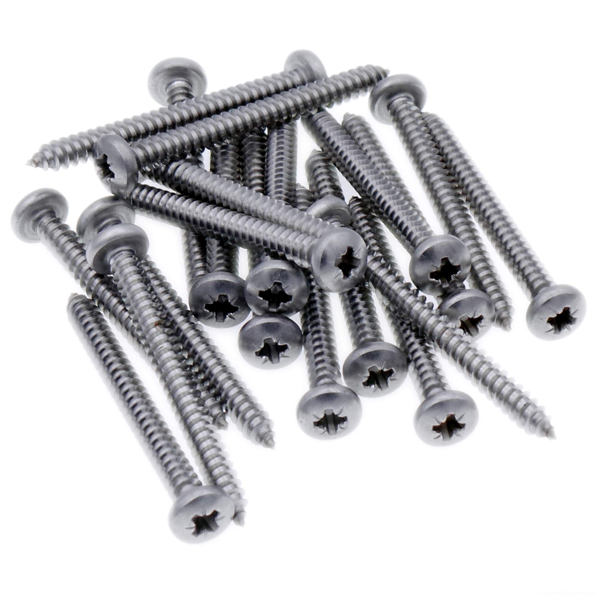 No.14 x 2.5 (6.3mm x 60mm) Pozi Pan Self-Tapping Screw - Stainless Steel (A2) (Pack of 20)