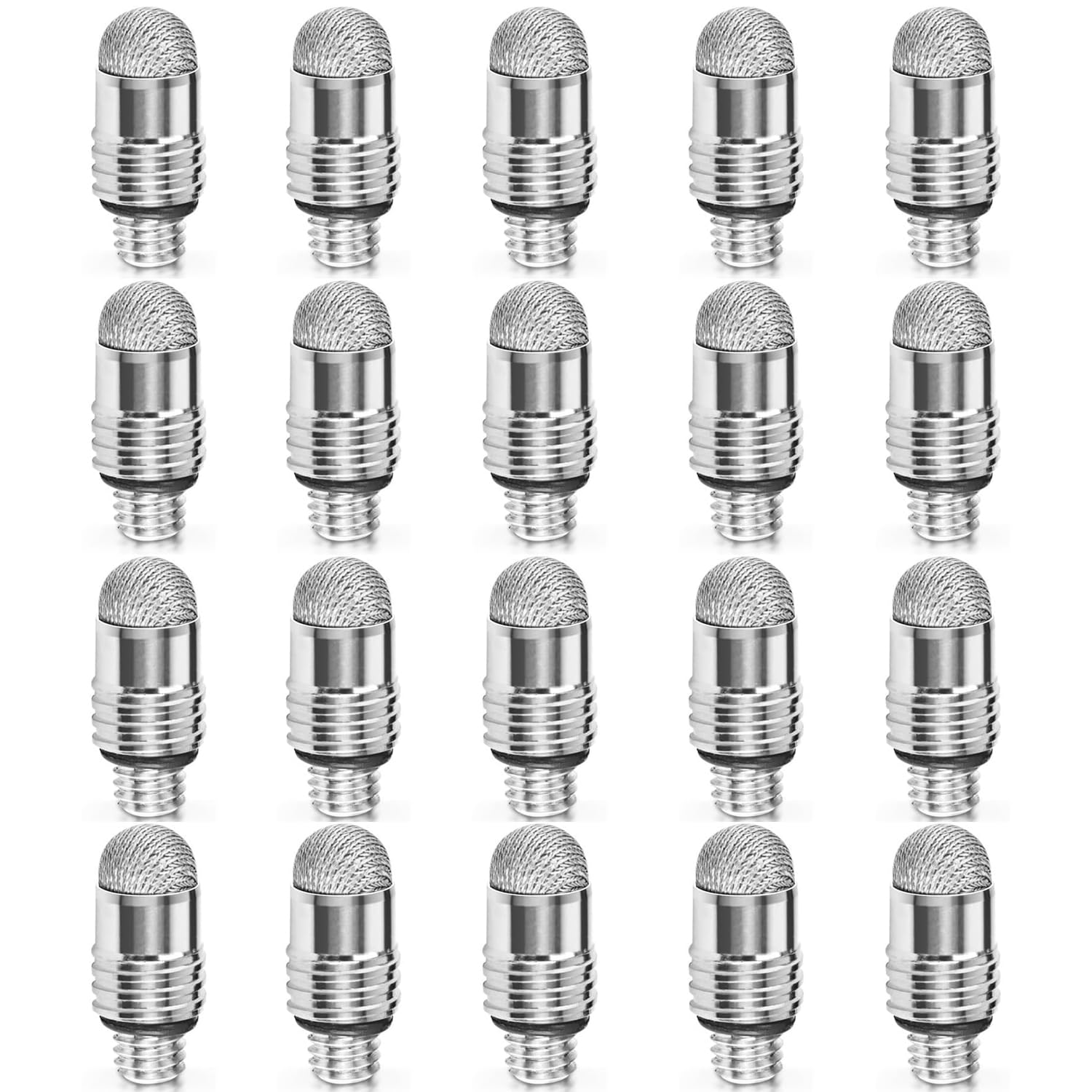 Mesh Fiber Stylus Pen Replacement Tips (20 Pcs) for Capacitive Touch Screen, High Sensitivity, Soft, No Scratch, Slow wear, Smartphone,Tablet Stylus Fibre Nibs