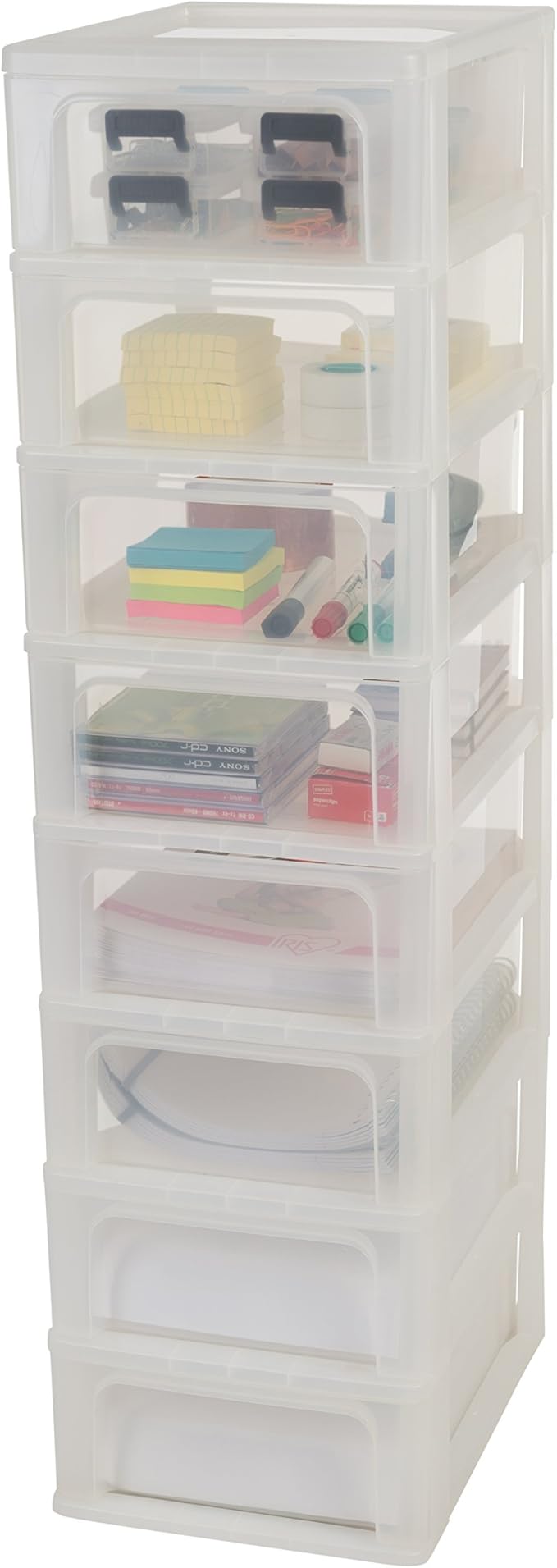 Iris Organizer Chest OCH2008 Schubladencontainer/ schrank, Kunststoff, frostweiß / transparent