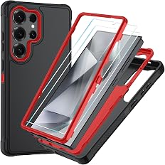 SunStory Compatible with Samsung Galaxy S24 Ultra 5G Case with HD Screen Protector, 3-Layer Heavy Duty Full-Body Cover, 3 in 
