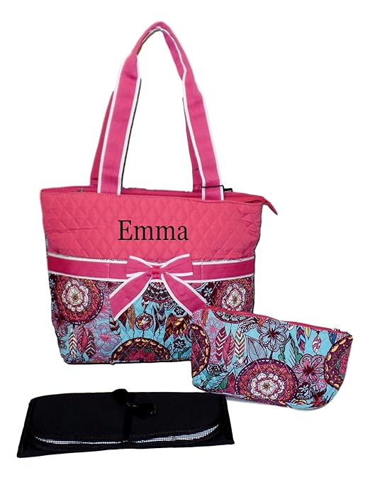 embroidered diaper bag