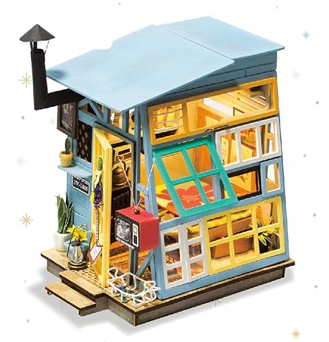 Rolife Holzpuppen Haus Handwerk Miniatur Kit DIY Puppenhäuser Modell Kits Woodcraft Baukasten Kreative Geburtstag Jungen und 
