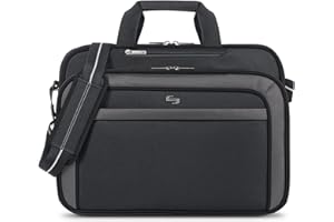 Solo New York Empire 17.3-Inch Laptop Briefcase, TSA Friendly, Black/Grey