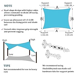 Shade&Beyond 15'x22' Sun Shade Sail Canopy