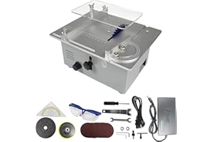 RATTMMOTOR Portable Multifunction Mini Table Saw 120W 10000RPM, 795 Motor for Cutting, 775 Motor for sanding, Infinitely Variable Speed Control for Wood Plastic PCB PVC Acrylic Aluminum Copper Cutting