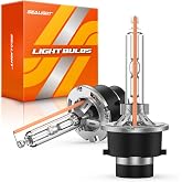 SEALIGHT D4S HID Bulbs, 6000K Daylight White Enhanced Visibility, 35W Direct Fit for 66440 42402 42402WX D4S Xenon Bulb, Pack of 2 (Halogen Headlamp Incompatible)