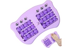 Foot Roller Massager Plantar Fasciitis, 24 Wheels Dual Foot Magnetic Acupressure Massager, Portable Reflexology Tool for Stre