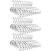 HOUSE DAY Plastic Clothes Hangers 36 Pack, Sweater Hangers No Shoulder Bump, Thick Heavy Duty Coat Hanger for Closet, White Wide Hanger with Non-Slip Hook for Sweaters, Suits, Dresses, Jackets, Pants