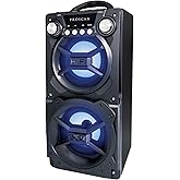 LEDVANCE Sylvania, Portable Speaker with Bluetooth, Connect to iPhone, iPad or Android, Double Subwoofer Heavy Bass, Perfect for Events, Black