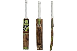 Nik&Nesh Kashmir Willow Hard Tennis Cricket Bat Adult Size Scoop Design (Fire Bandook Bat)