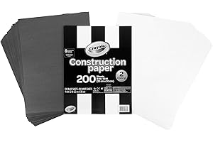 Crayola Black and White Construction Paper, Art Supplies, Bulk Construction Paper, �鶹�� Exclusive, 200 Count