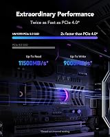 Lexar NM1090 1TB PCIe 5.0 NVMe SSD M.2 2280 with Heatsink RGB USB view 2
