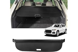 VEENJOY Cargo Cover for Audi Q5 SQ5 2025 2024-2018 Accessories Retractable Trunk Cover Security Shielding Shade Cargo Luggage Cover Trunk Privacy Protection (Carbon Fiber Texture)