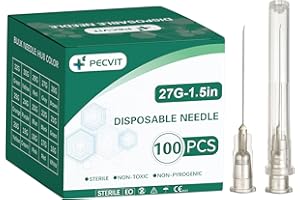 GARFILY 100Pack 27Ga 1.5 inch Needle Luer Lock Lab Dispensing Accessories for Measuring,Refilling Inks