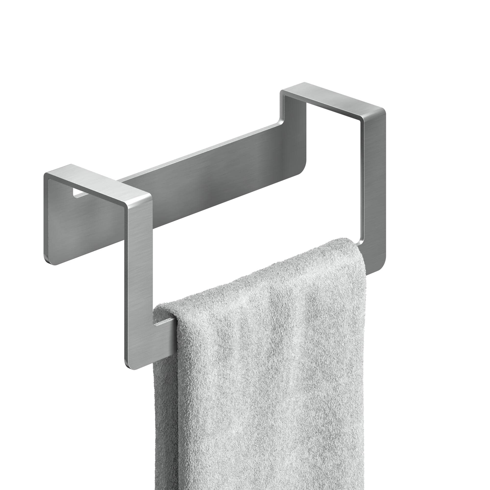 WEISSENSTEIN Self Adhesive Hand Towel Rail – 3M VHB Industrial Strength – 100% Stainless Steel – 22cm - Silver