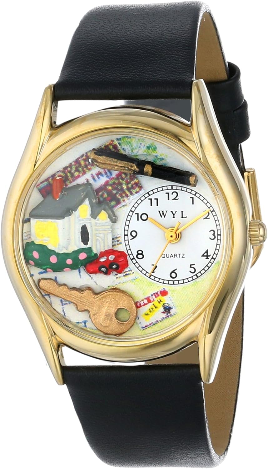 Whimsical Watches Women's S0630002 Realtor Black Leather Watch Whimsical Watches Amazon.ca