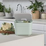Curver 5L Ready to Collect Recycled Kitchen Bin Green Light Grey Lid view 2