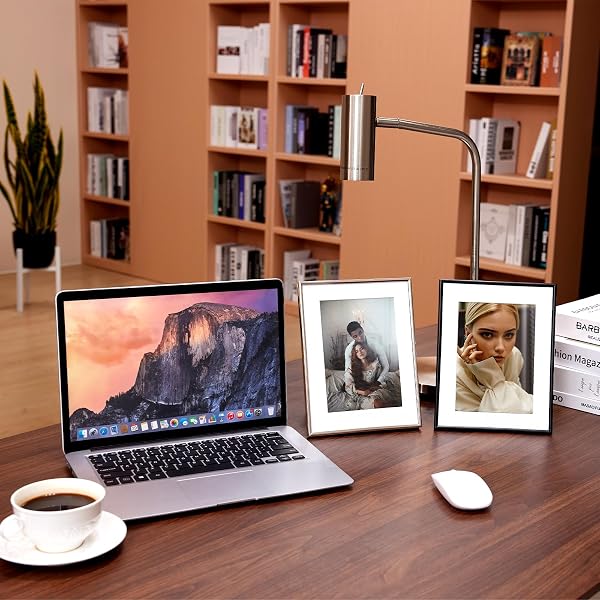 IZIDDO 5X7 BLACK PICTURE FRAMES WITH MAT, WHITE GLASS PHOTO FRAME FOR TABLETOP DISPLAY, GIFTS PICTURE FRAME, HORIZONTALLY OR VERTICALLY