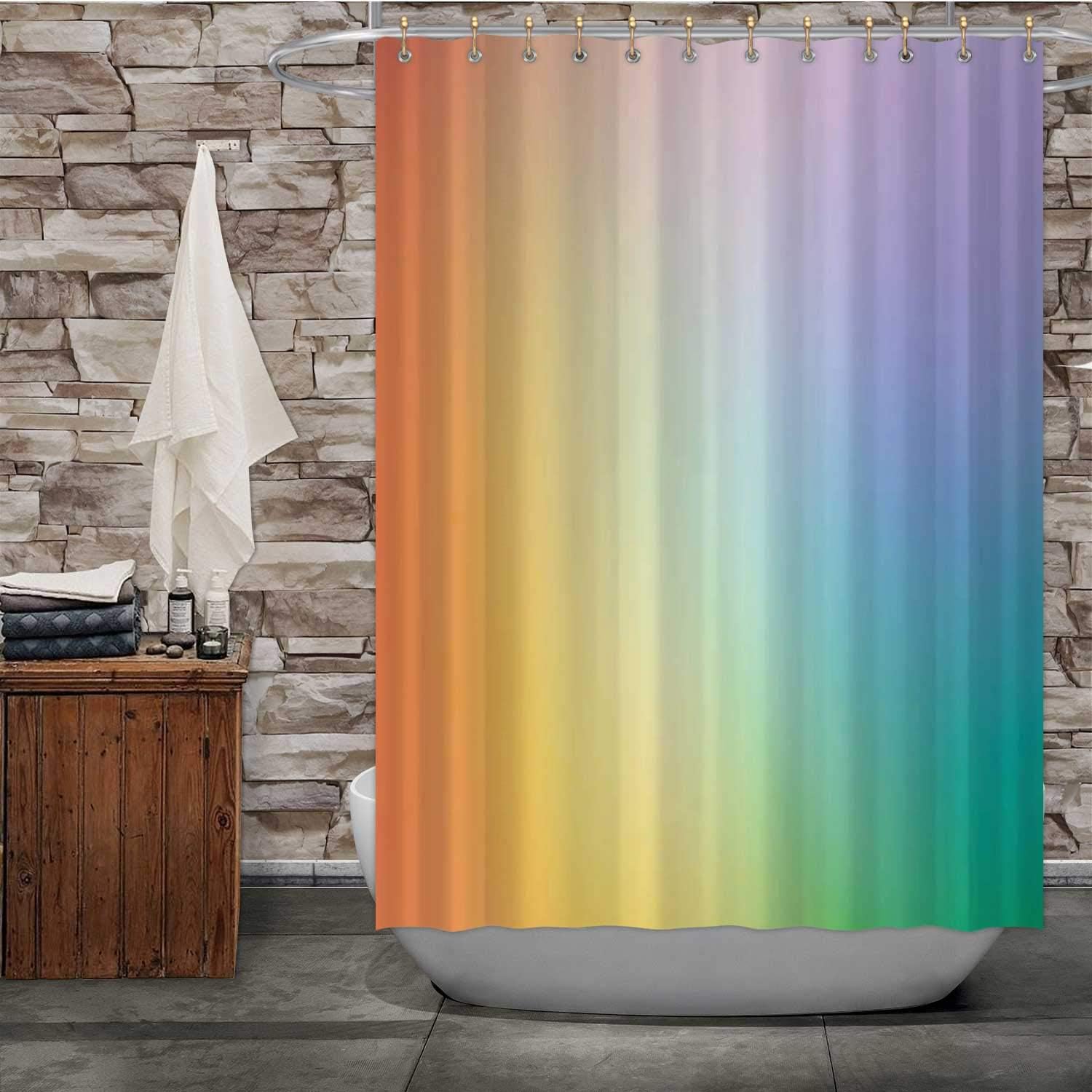 Dxichy Pretty Rainbow s UK,Shower Curtain Color Gradient