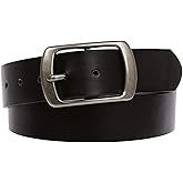Women Casual PU Leather Dress Belt With Square Single Prong Buckle
