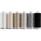 Superior Threads PIMA 50 wt Cotton Sewing Thread Set 1200 Yard Spool 6-Pack (Neutrals)