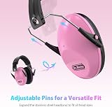 Dr.meter Ear Defenders Kids Pink 27.4dB SNR Hearing Protection Adjustable view 2