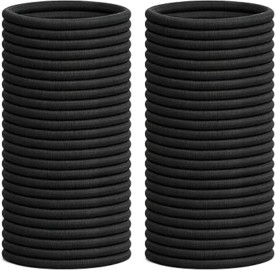 ZHIYE 100pcs Elastic Hair Bands 4mm No Metal Strong Hair Ties Kids Women