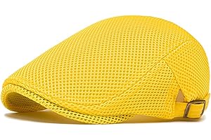 meioro Mens Breathable Mesh Summer Hat Adjustable Flat Cap Newsboy Beret Ivy Cap Irish Cabbie Fishing Hats