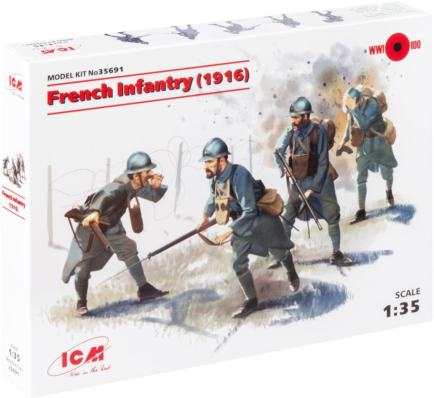 ICM 1:35 - French Infantry (1916) 4 Figs