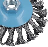 AB Tools 4 Pack Twist Knot Wire Brush Wheel 115mm M14 for Angle Grinder TE242 view 6