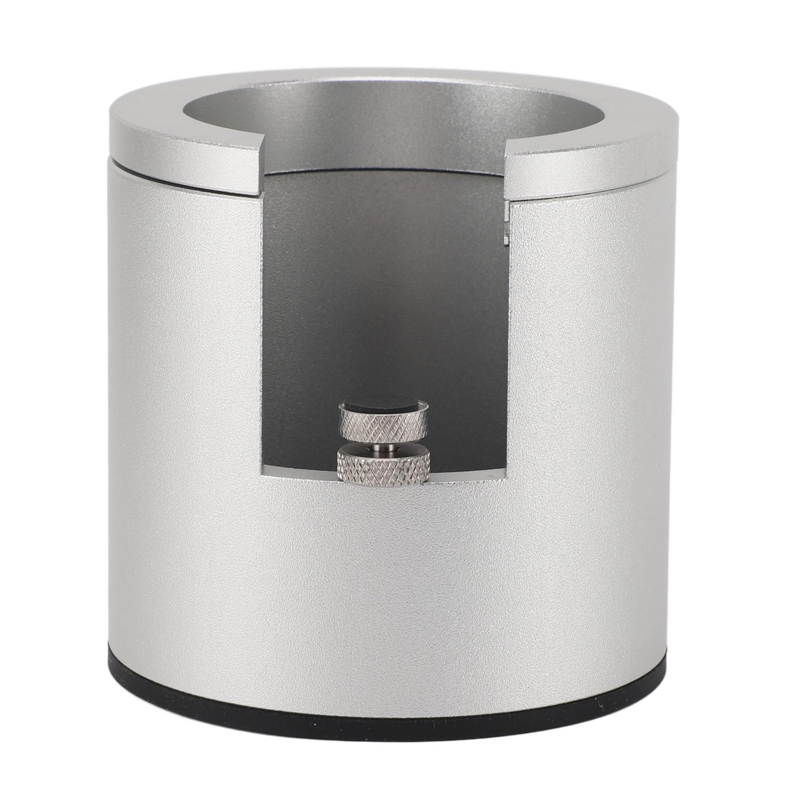 Aluminium Alloy Portafilter Holder Tamper Stand with Adjustable Height for 51mm 53mm 58mm Portafilter, Universally Compatible (Silver)