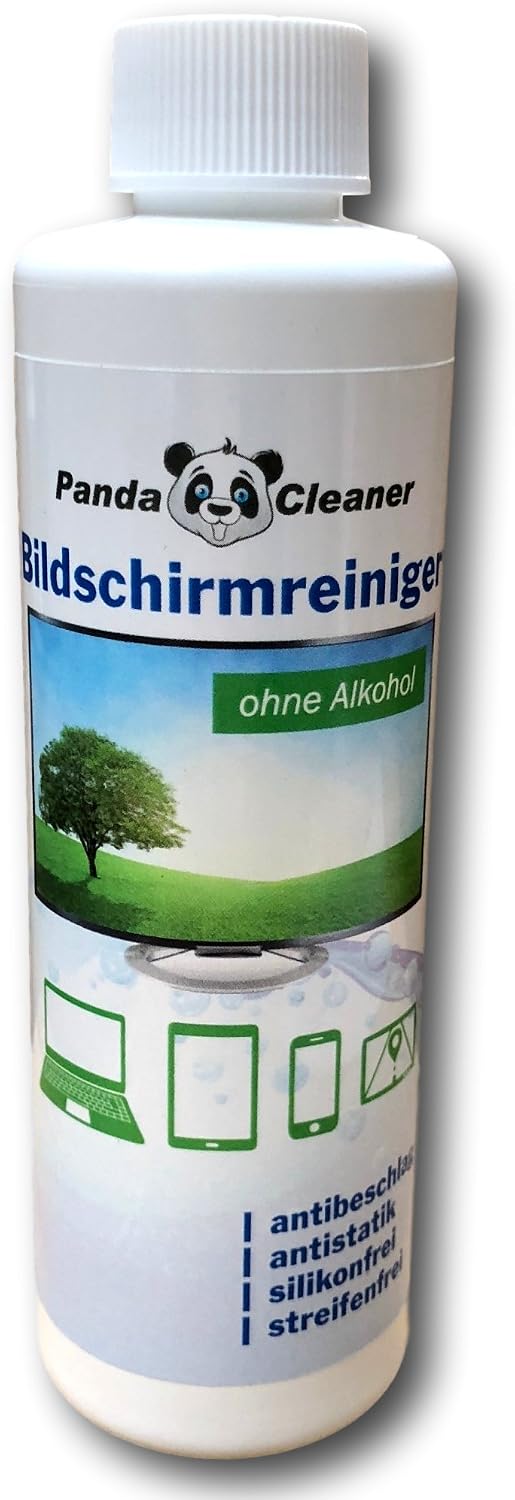 Screen Cleaner Spray Kit without alcohol 100ml Spray Bottle + 250ml Refill Bottle with 2x Microfibre Cloths 15x18 cm 30x40 cm - Image 3