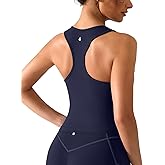 BRXL Padded Workout Racerback Tank Tops for Women with Built in Bra Athletic Buttery Soft Scoop Neck