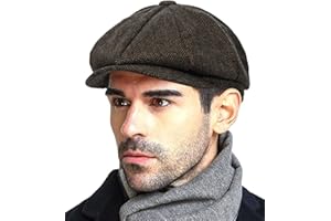 PANPACSIGHT Fashion Men’s Classic Newsboy Gatsby Hat Blend Wool Vintage Flat Ivy Cabbie Cap Boyfriend Gifts(Medium/Large/X-Large)