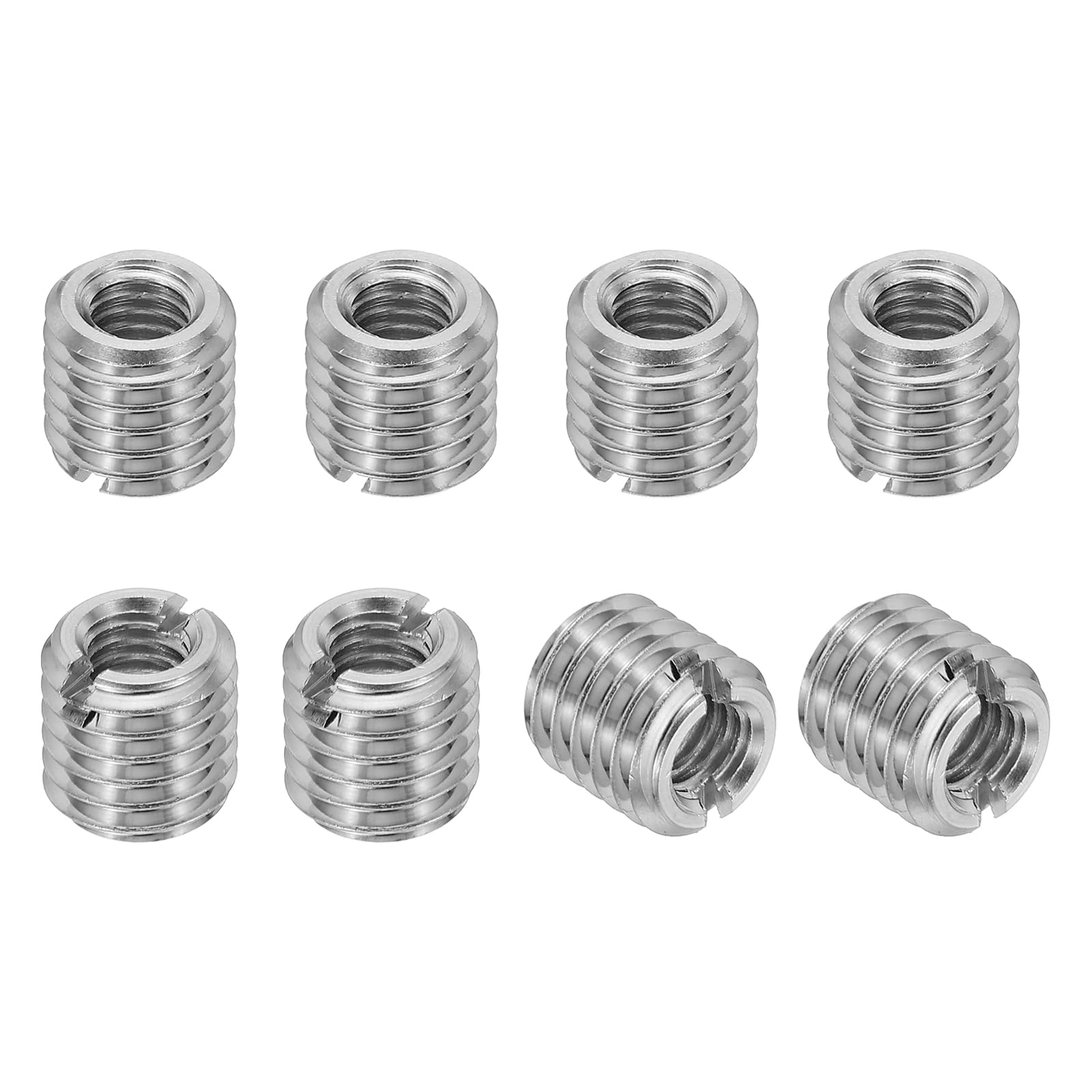 PATIKIL 316 Stainless Steel Thread Adapters Sleeve Reducing Nut, 8 Pcs M10 x 1.5 Male to M6 x 1 Female Repairing Insert Nut Screw Reducer Conversion Fastener 10mm
