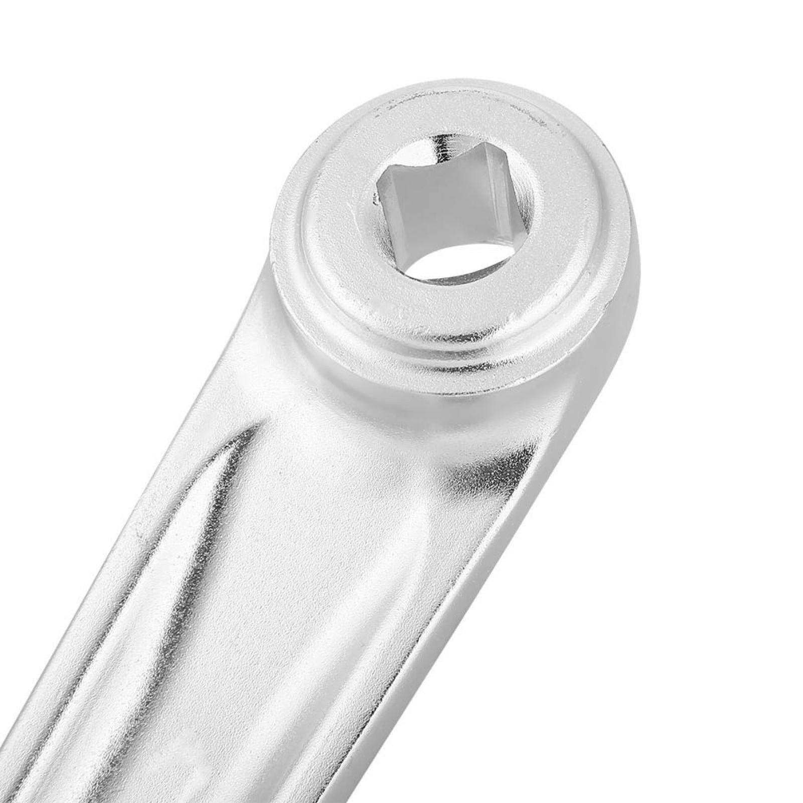 Dilwe Bike Left Side Crank Arm, 170mm Aluminum Alloy Bike Single Chain Crank Arm Parts Replacement for Mountain Bike Road Bike (Rhombic Hole-Silver) Crank Arm Bike Left Crank 170Mm Crank Arm