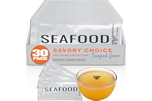 SAVORY CHOICE Seafood Broth Concentrate, 30 Packets (12g) - Gluten-Free, Diary-Free Broth Concentrate